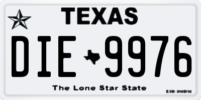 TX license plate DIE9976
