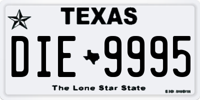 TX license plate DIE9995
