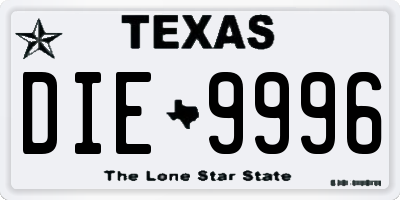 TX license plate DIE9996