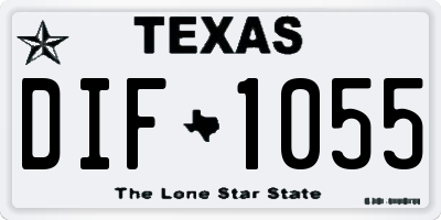 TX license plate DIF1055