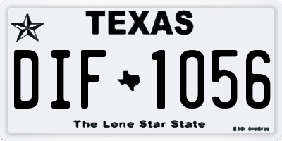 TX license plate DIF1056
