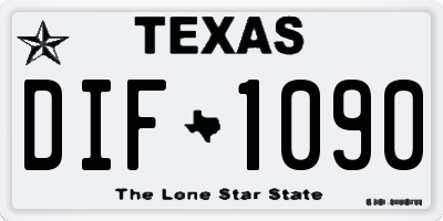 TX license plate DIF1090