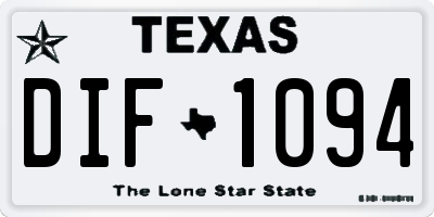 TX license plate DIF1094
