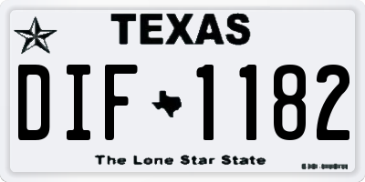 TX license plate DIF1182