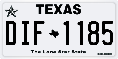 TX license plate DIF1185