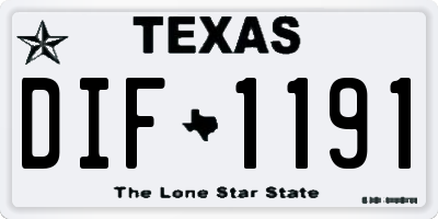 TX license plate DIF1191