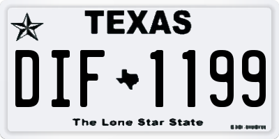 TX license plate DIF1199