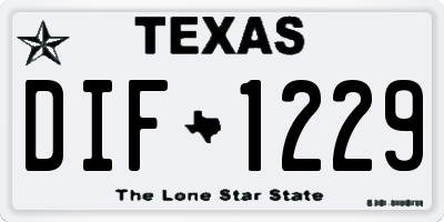 TX license plate DIF1229