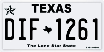 TX license plate DIF1261
