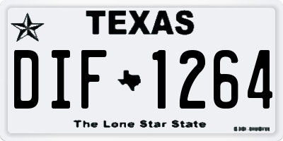 TX license plate DIF1264