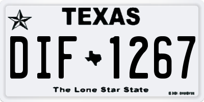 TX license plate DIF1267
