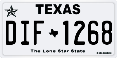 TX license plate DIF1268