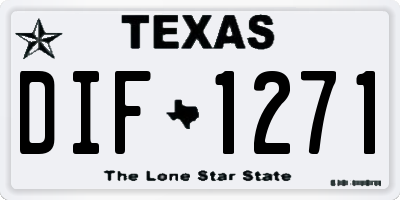 TX license plate DIF1271