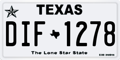 TX license plate DIF1278