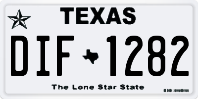 TX license plate DIF1282