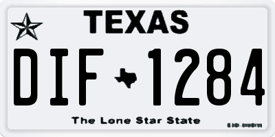 TX license plate DIF1284
