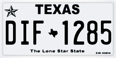 TX license plate DIF1285