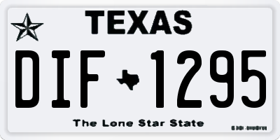 TX license plate DIF1295