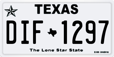 TX license plate DIF1297