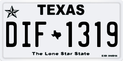 TX license plate DIF1319