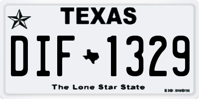 TX license plate DIF1329