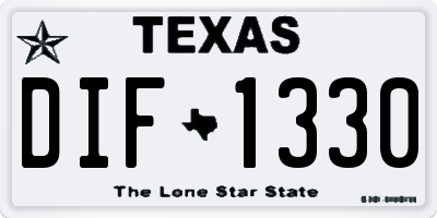 TX license plate DIF1330