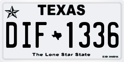 TX license plate DIF1336