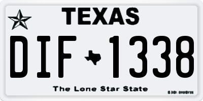 TX license plate DIF1338