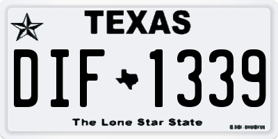 TX license plate DIF1339