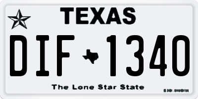 TX license plate DIF1340