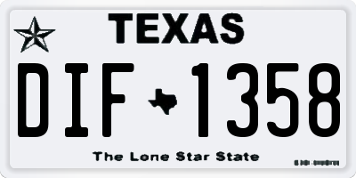 TX license plate DIF1358