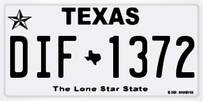 TX license plate DIF1372