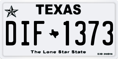 TX license plate DIF1373