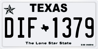 TX license plate DIF1379