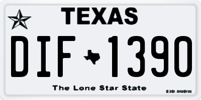 TX license plate DIF1390