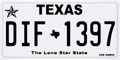 TX license plate DIF1397