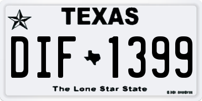 TX license plate DIF1399