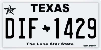 TX license plate DIF1429