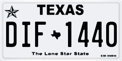 TX license plate DIF1440