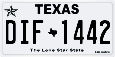 TX license plate DIF1442