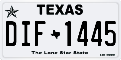 TX license plate DIF1445