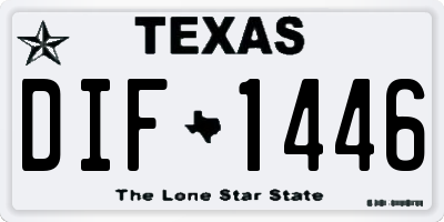 TX license plate DIF1446