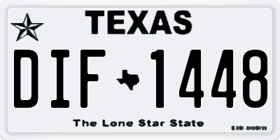TX license plate DIF1448