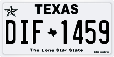 TX license plate DIF1459