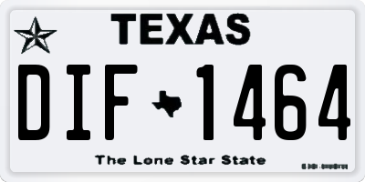 TX license plate DIF1464