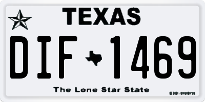 TX license plate DIF1469