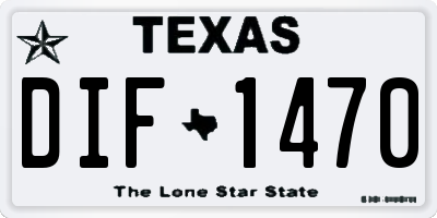 TX license plate DIF1470