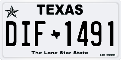 TX license plate DIF1491