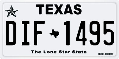 TX license plate DIF1495