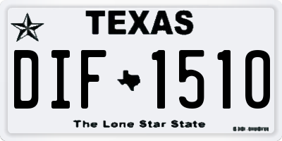 TX license plate DIF1510